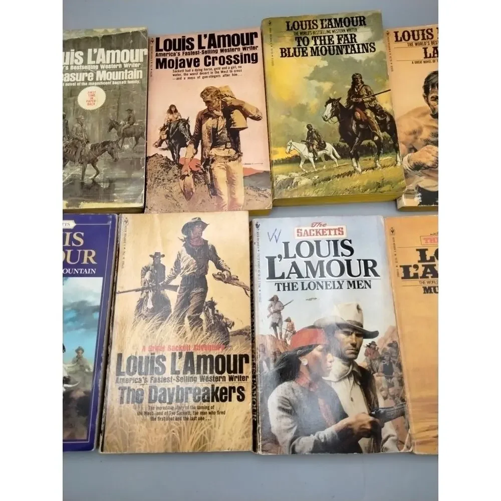 Lot of 10 Louis L’Amour “The Sacketts” Series Trade Paperback Western Books (3)